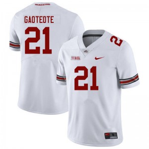 Men Palaie Gaoteote White OSU Buckeyes Football #21 Jersey 651143-607