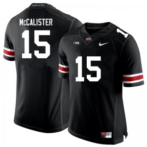 Men Tanner McCalister Black Ohio State Football #15 Jersey 171117-208