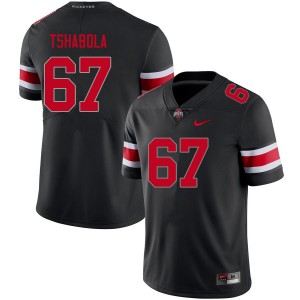 Men Tegra Tshabola Blackout Ohio State Football #67 Jersey 621889-916
