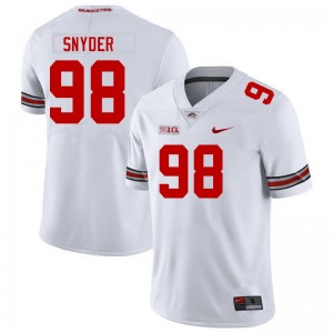 Men Austin Snyder White Ohio State Buckeyes Football #98 Jersey 563278-175