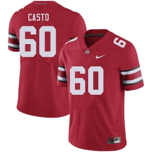 Men Cade Casto Red OSU Football #60 Jersey 593005-364