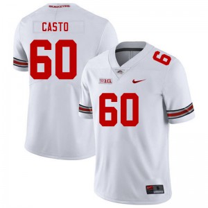 Men Cade Casto White Ohio State Football #60 Jersey 228849-491