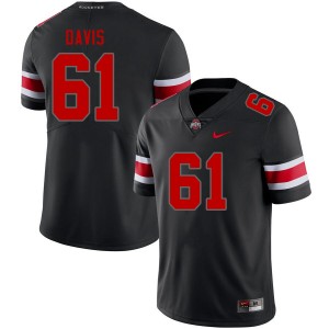 Men Caden Davis Blackout Ohio State Buckeyes Football #61 Jersey 880698-944