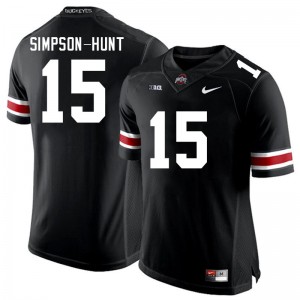 Men Calvin Simpson-Hunt Black Ohio State Buckeyes Football #15 Jersey 871684-268
