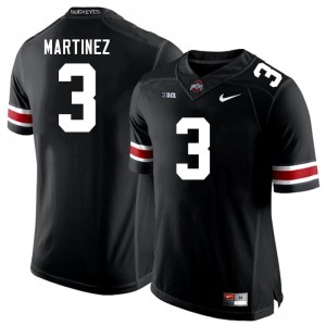 Men Cameron Martinez Black Ohio State Buckeyes Football #3 Jersey 124734-883