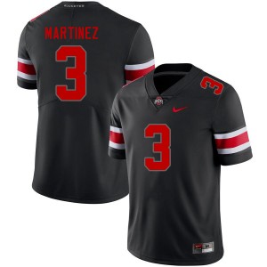 Men Cameron Martinez Blackout Ohio State Buckeyes Football #3 Jersey 333143-875