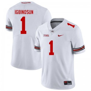 Men Davison Igbinosun White Ohio State Buckeyes Football #1 Jersey 215857-471