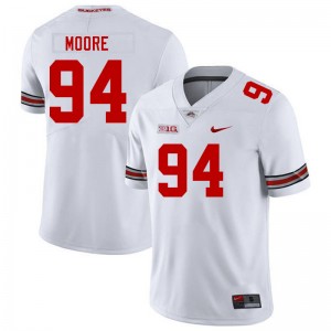 Men Jason Moore White Ohio State Football #94 Jersey 818871-973