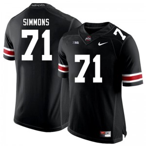 Men Josh Simmons Black Ohio State Football #71 Jersey 665890-485