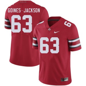 Men Julian Goines-Jackson Red Ohio State Football #63 Jersey 431024-808