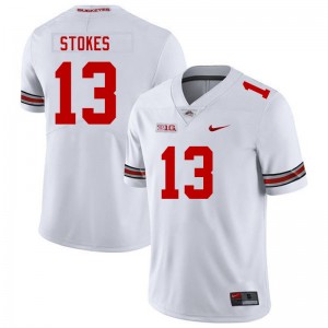Men Kye Stokes White Ohio State Football #13 Jersey 585831-971