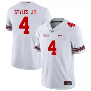 Men Lorenzo Styles Jr. White Ohio State Buckeyes Football #4 Jersey 747337-757
