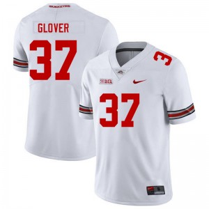 Men Nigel Glover White OSU Buckeyes Football #37 Jersey 417758-559