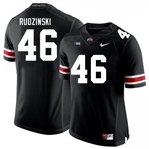 Men Ryan Rudzinski Black Ohio State Football #46 Jersey 170740-534