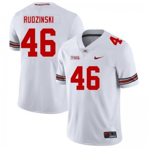 Men Ryan Rudzinski White Ohio State Football #46 Jersey 501876-751