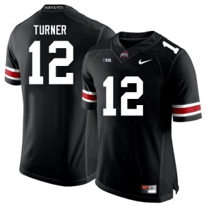 Men Ryan Turner Black Ohio State Football #12 Jersey 923562-140