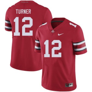 Men Ryan Turner Red OSU Buckeyes Football #12 Jersey 385686-315