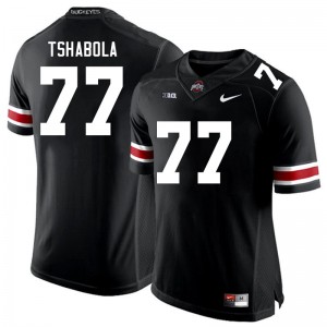 Men Tegra Tshabola Black Ohio State Football #77 Jersey 460363-265