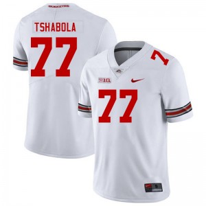 Men Tegra Tshabola White OSU Buckeyes Football #77 Jersey 884994-482