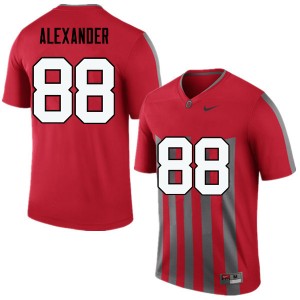 Men AJ Alexander Throwback Ohio State Football #88 Jersey 491179-726