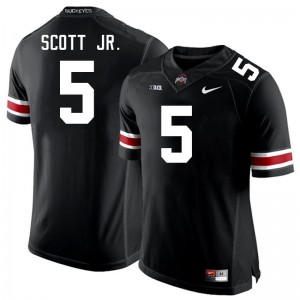 Men Aaron Scott Jr. Black Ohio State Football #5 Jersey 304305-335