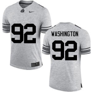 Men Adolphus Washington Gray Ohio State Buckeyes Football #92 Jersey 503513-170