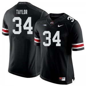 Men Alec Taylor Black OSU Buckeyes Football #34 Jersey 125928-331