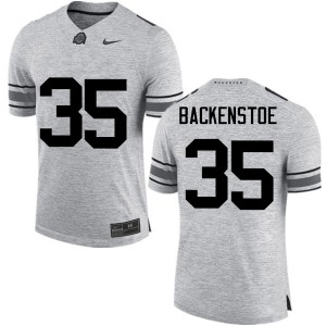 Men Alex Backenstoe Gray OSU Buckeyes Football #35 Jersey 821256-111