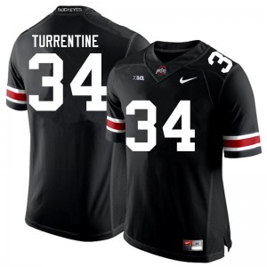 Men Andre Turrentine Black OSU Buckeyes Football #34 Jersey 539652-875