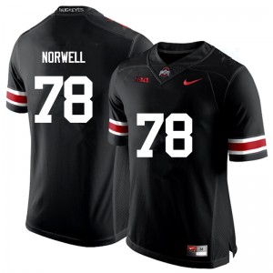 Men Andrew Norwell Black Ohio State Football #78 Jersey 642899-591