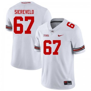 Men Austin Siereveld White OSU Buckeyes Football #67 Jersey 187964-240