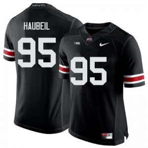 Men Blake Haubeil Black OSU Football #95 Jersey 728018-290