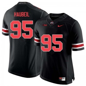 Men Blake Haubeil Blackout OSU Buckeyes Football #95 Jersey 503497-727