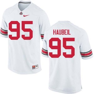 Men Blake Haubeil White OSU Football #95 Jersey 900029-383