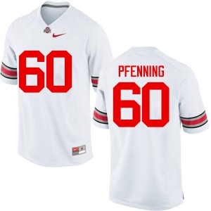 Men Blake Pfenning White Ohio State Football #60 Jersey 204521-421