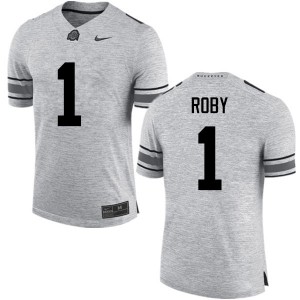 Men Bradley Roby Gray Ohio State Football #1 Jersey 879945-989