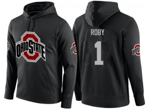 Men Bradley Roby Black Ohio State Buckeyes Name-Number #1 Hoodies 275824-206