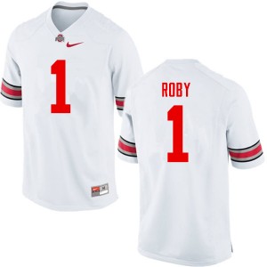 Men Bradley Roby White OSU Buckeyes Football #1 Jersey 155973-602