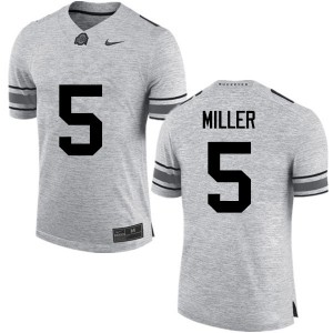 Men Braxton Miller Gray Ohio State Buckeyes Football #5 Jersey 311702-727