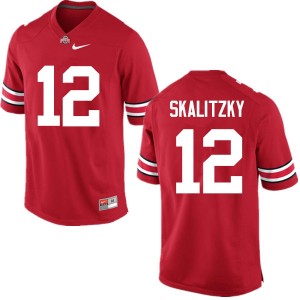Men Brendan Skalitzky Red Ohio State Football #12 Jersey 360177-329