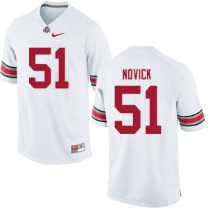 Men Brett Novick White Ohio State Football #51 Jersey 731913-517