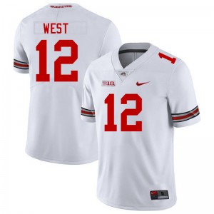 Men Bryce West White OSU Buckeyes Football #12 Jersey 956355-497
