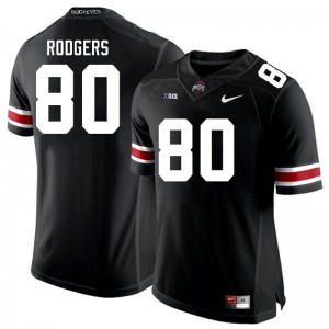Men Bryson Rodgers Black OSU Buckeyes Football #80 Jersey 168059-178