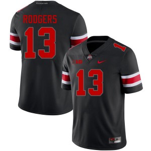 Men Bryson Rodgers Blackout Ohio State Buckeyes Football #13 Jersey 968916-462