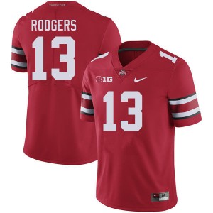 Men Bryson Rodgers Red Ohio State Football #13 Jersey 234074-262