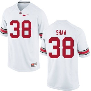 Men Bryson Shaw White Ohio State Football #38 Jersey 509813-561