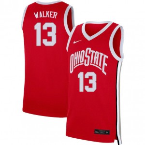 Men CJ Walker Scarlet Ohio State Buckeyes Basketball #13 Jersey 206296-527