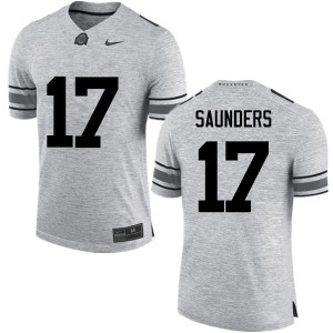 Men C.J. Saunders Gray Ohio State Buckeyes Football #17 Jersey 357267-513