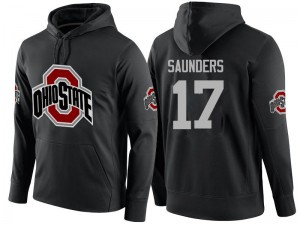 Men C.J. Saunders Black Ohio State Name-Number #17 Hoodies 785475-598