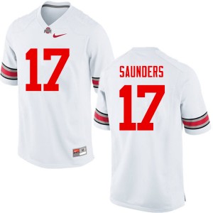 Men C.J. Saunders White Ohio State Football #17 Jersey 555060-822